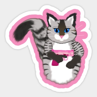 Pink Pistol Packing Pussy Sticker